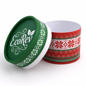 EcoRev Biodegradable Eco-Friendly Custom Wholesale Cardboard Round Paper Tube Perfume Box <b>Packaging</b> - Product Image 2