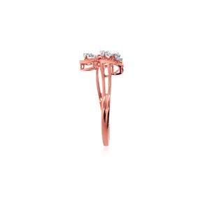 Anillo de Diamantes Love Dreamer, Anillo Árbol del Amor, Oro Rosa de 10K, Anillo de Moda Inspirado en un Árbol con Diamantes en Forma de Corazón de 0.25 CT - Product Image 3