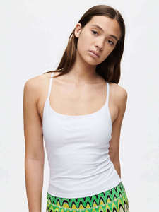 Camiseta sin mangas para mujer, estilo casual, para gimnasio, 100% algodón, color sólido, transpirable. - Product Image 1