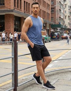 Custom Logo <b>Mens</b> Gym Tank Top Sleeveless Athletic Shirt Soft Cotton Muscle <b>Vest</b> Breathable Quick Dry Eco-Friendly 180g Fitness - Product Image 3