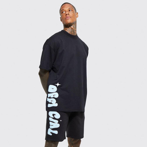 Ensemble de sport décontracté pour homme en 2 pièces, respirant, pour l'hiver, t-shirt et short - Product Image 3