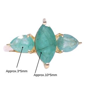 Wedding Wear 925 Sterling Silver Gold Plated Jewelry <b>Emerald</b> Gemstone Women Wear Classic <b>Ring</b> - Product Image 2