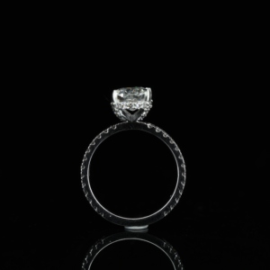 Square <b>Ice</b> Flower High Carbon Diamond <b>Ring</b> S925 Sterling Silver Fashionable Simple Design Geometric European Style - Product Image 5