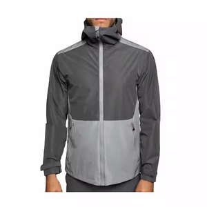 High Quality Custom <b>Men</b> Windbreaker Sets Streetwear Canvas Stand Collar Front <b>Reflective</b> Breathable Winter <b>Jacket</b> - Product Image 1
