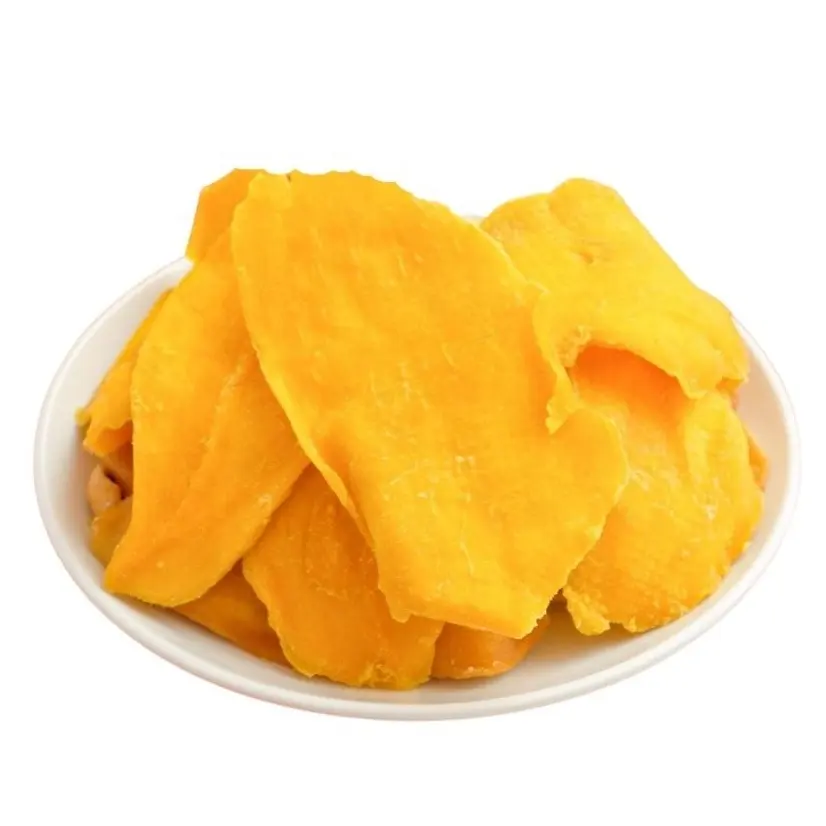 Ücretsiz örnek toptan yumuşak kurutulmuş Mango 3-5% şeker özel etiket tropikal meyve SnackPacking Vietnam çiftliğinden istek olarak