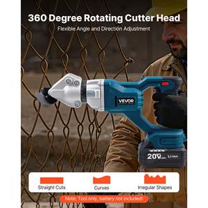 Cordless 360-Degree Pivoting Head Metal <b>Shear</b> Double Blades 25000 RPM Speed for 18 GA Galvanized Steel 20 GA <b>Scissors</b> <b>Shear</b> - Product Image 4