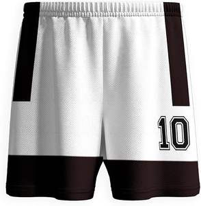 Maillot de football de qualité supérieure pour femmes et hommes, uniforme rayé noir et blanc, basketball, football - Product Image 3