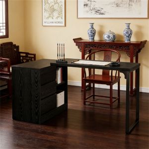 Scrivania angolare a L con contenitore per spazi ridotti, scrivania per computer - Product Image 4