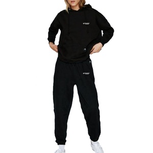 Jersey de talla grande para mujer, chándal de lana de invierno con capucha, conjunto de joggers de gran tamaño de 2 piezas, sudaderas transpirables - Product Image 1