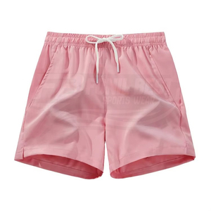 Pantalones Cortos Deportivos de Secado Rápido para Hombre, Cintura Elástica con Cordón, Pantalones Cortos Casuales, 100% Poliéster, Color Sólido, Tejido de Tela - Product Image 3
