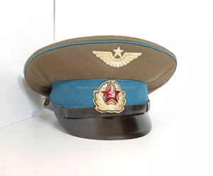 Casquettes Uniformes Personnalisées Officier Air-Force Caps Avec Visière Brodée Dorée Pakistan Personnalisé Officier Air-Force Caps - Product Image 4
