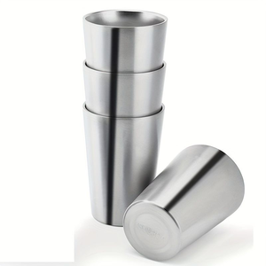 Vasos de Agua de Acero Inoxidable Hechos a Mano de Alta Calidad a Precios Bajos, Artesanías Indias - Product Image 2