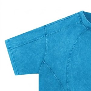 Camisetas Oversize de Algodón Pesado con Hombros Caídos y Lavado Ácido para Hombre, Estilo Urbano, con Logo Personalizado, Cuello Redondo, Venta al por Mayor - Product Image 6