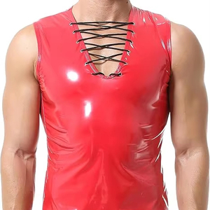 Débardeur en similicuir pour homme, débardeur décontracté à séchage rapide, débardeur de sport léger et respirant pour homme, style urbain - Product Image 1