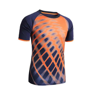 Men's Geometric Printed Raglan Sleeve T-<b>Shirt</b> Quick Dry Slim Fit Sporty O-Neck <b>100</b>% <b>Polyester</b> Knitted Sublimation Transfer Print - Product Image 4
