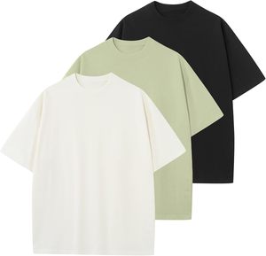 T-shirts décontractés vintage en coton coupe ample à manches courtes pour hommes et femmes, col rond, vente en gros - Product Image 4