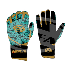 NOFA INDUSTRIES Leather Padded Batting Gloves Black Ambidextrous Fashionable Training for Adults Unisex XXL/XL - Product Image 5