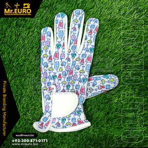 Custom Cocktail Print Pattern Golf <b>Gloves</b> Sublimated Sports <b>Moisture</b>-Wicking Breathable Non-Slip Cabretta Leather Unisex - Product Image 4