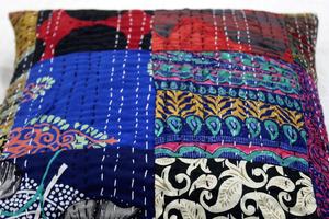 Funda de cojín bohemio Funda de cojín de seda Sari Funda de cojín de seda vintage Upcycle - Product Image 3