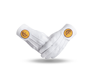 Gants de cérémonie en coton pur brodé pour le Conseil des Crusaders (vente en gros) - Product Image 1