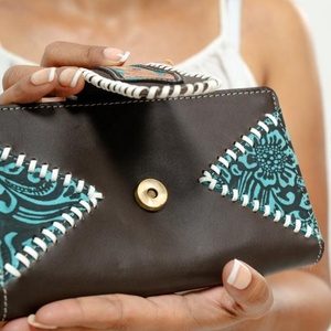 Cartera tallada a mano, nueva llegada, funda de teléfono de embrague, elegante Cartera de cuero de piel de vaca, multiusos, carteras de cuero occidental - Product Image 2