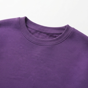 เสื้อสเวตเชิ้ตคอกลมสีม่วงสำหรับผู้ชาย ทรงปกติ ปักโลโก้ สีพื้น เสื้อสวมหัวลำลอง ผ้าฟลีซ ใส่ได้ในฤดูใบไม้ร่วง - Product Image 5