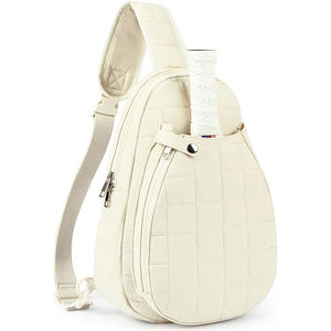 Premium Quilted Tennis Racket Bag Water Resistant Sports Sling <b>Backpack</b> for Tennis Squash and Pickleball Gear - Product Image 1