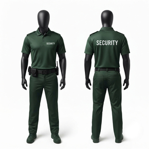 Camisa de Uniforme de Seguridad Unisex Negra Transpirable de Poliéster con Bolsillos y Detección de Agujas en el Cinturón para Adultos - Product Image 6