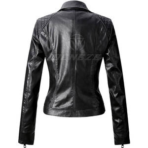 Veste en cuir pour femme de qualité supérieure, respirante, meilleur matériau, best-seller, en vente - Product Image 2