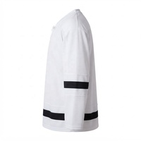 Maillot de hockey pour homme à manches longues en maille respirante, col rond, coupe classique, couleur unie, vêtements de sport