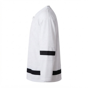 Camiseta de Hockey para Hombre, Manga Larga, Malla Transpirable, Cuello Redondo, Corte Regular, Color Sólido, Ropa Deportiva - Product Image 1