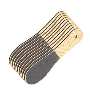 Lime à pieds double face en bois avec trou de suspension, outil de pédicure imperméable pour peaux mortes, facile à nettoyer, utilisation humide et sèche - Product Image 5