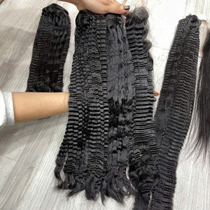 Extensiones de Cabello Humano Virgen Vietnamita de Alta Calidad, Lisas y Rizadas, con Doble Trama, Cabello Yaki Liso, Venta al Por Mayor - Product Image 6