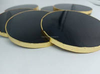 Sous-verres personnalisables en agate noire sculptée et gravée, forme irrégulière, étanches, artisanat vietnamien, pour la décoration intérieure et les mariages