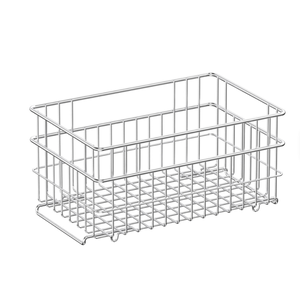 304 Stainless Steel Modern Kitchen Organizer <b>Basket</b> Single Tier <b>Stackable</b> Mesh Rack Under Sink Vanity Storage Shelf Rustproof - Product Image 1