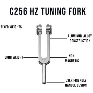 Diapason médical premium 256 Hz C-256 en alliage d'aluminium, instrument de diagnostic neurologique et de guérison sensorielle par vibration sonore, certifié CE ISO - Product Image 3