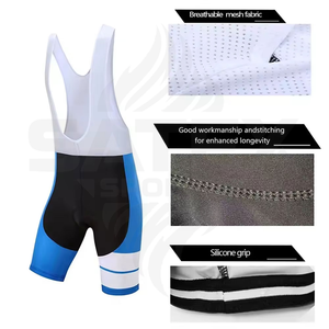 Maillot de Ciclismo de Secado Rápido y Alta Elasticidad para Carreras de Cross-Country, Maillot para Bicicleta de Montaña y Carretera con Culotte con Tirantes para Unisex - Product Image 5