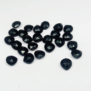 Natural Black Onyx Faceted Heart Carved Gemstone Briolette <b>Beads</b> 10MM Loose Onyx <b>Stone</b> <b>Beads</b> For Jewelry Making Wholesale Bulk - Product Image 1