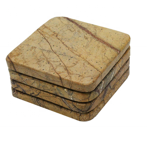 Wholesale Price Custom Size Marble <b>Coaster</b> Set Eco-Friendly Stone <b>Ceramic</b> and Leather Placemat Tray for Kitchen Table Use - Product Image 6