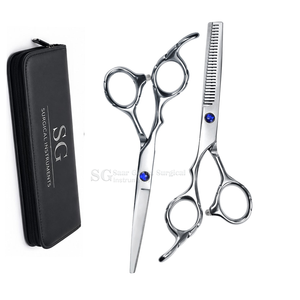 Ensemble de ciseaux professionnels pour droitiers en acier inoxydable tranchant avec 30 dents pour les ciseaux de barbier et la coupe de cheveux en salon de beauté - Product Image 5