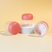Pot cylindrique en plastique PET de 2 oz avec couvercle à vis pour lotion, crème, soins de la peau - Impression personnalisable, conteneur cosmétique de voyage