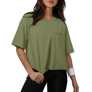 Camisetas de Fábrica OEM de Poliéster y Algodón para Hombre y Mujer, Corte Regular, Sólidas, Transpirables, Ecológicas, Casuales, Lisas, Estilo Urbano - Product Image 2