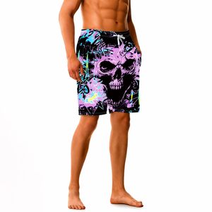 Shorts de bain pour homme entièrement imprimés par sublimation, séchage rapide, taille à cordon de serrage, style décontracté avec poches, longueur courte - Product Image 3