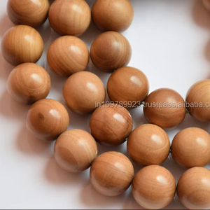 Spiritual-dharma - Cuentas de Oración Musulmanas de Madera de Sándalo Natural Marrón Dorado de 14 mm, Redondas, para Hacer Collares - Product Image 1