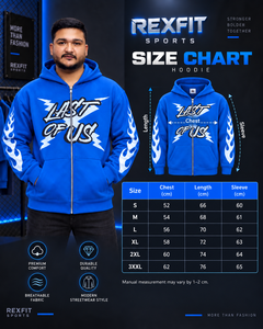Sudadera con capucha azul personalizada para hombre, con cremallera, forro polar grueso, estampado gráfico de llamas en las mangas, estilo urbano, informal, para invierno. - Product Image 4