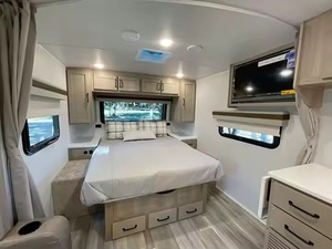 Towable 4x4 Modern Mini Caravan Travel Trailer Compact RV Camper with <b>Kitchen</b> Sleeping Space 2000KG Payload - Product Image 2