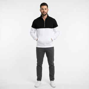 Wholesale <b>Half</b> <b>Zip</b> <b>Sweatshirt</b> Factory Heavyweight French Terry <b>Sweatshirt</b> Relaxed Fit <b>Half</b> <b>Zip</b> <b>Sweatshirt</b> - Product Image 5