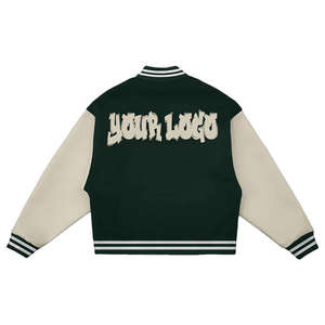 Chaqueta Varsity Personalizada con Logotipo para Hombre, Chaqueta Letterman de Mezcla de Algodón de Alta Calidad para Equipos Deportivos y Moda Universitaria - Product Image 3