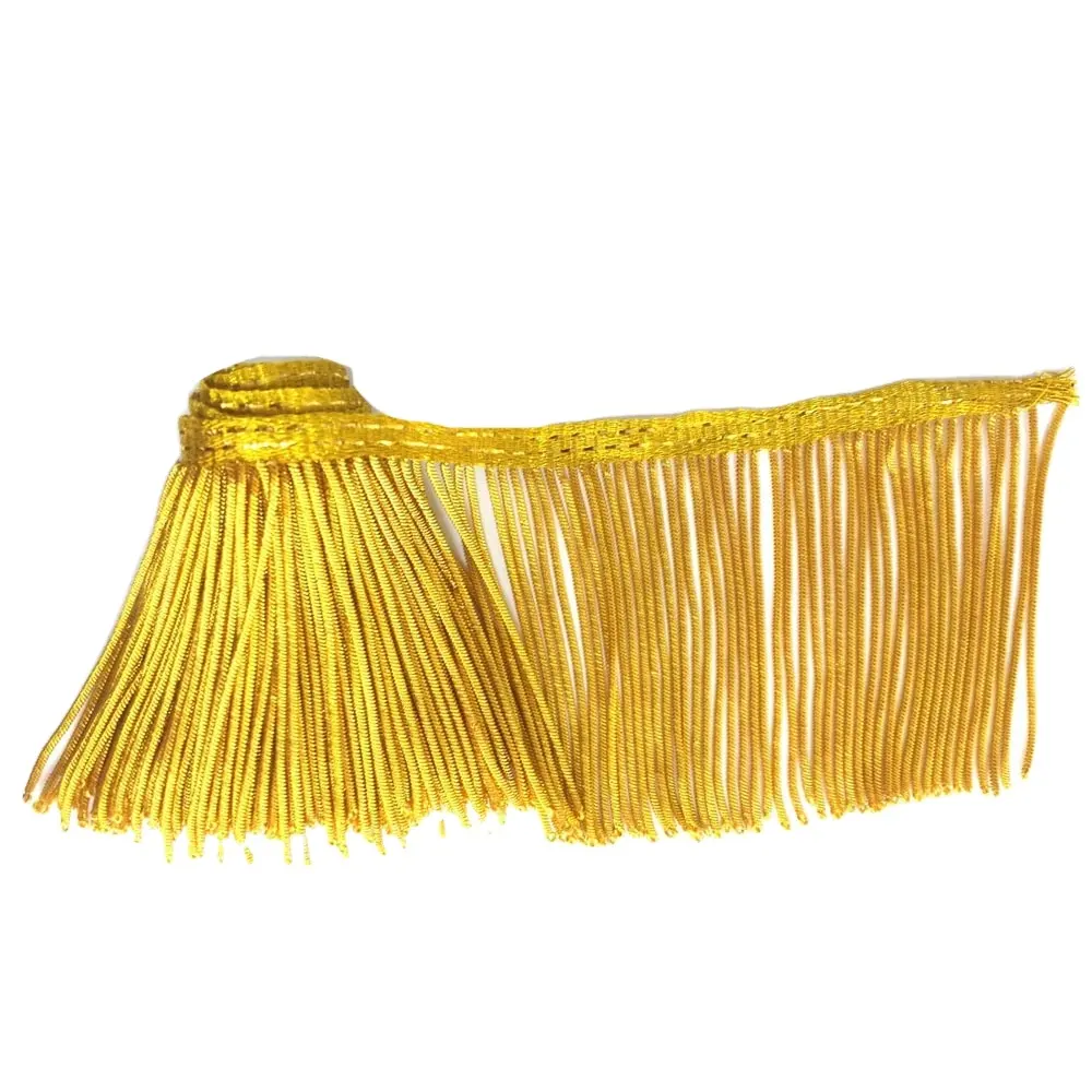 Custom Made 10 CM Gold Polyester Curtain Fringes Hand Made 10 Meter Yard Furnishing Bullion Curtain Lace Costumes Fringes