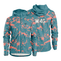 Veste coupe-vent respirante personnalisée par sublimation, écologique, à capuche, entièrement zippée, réfléchissante, fine, imperméable, unisexe, pour le sport